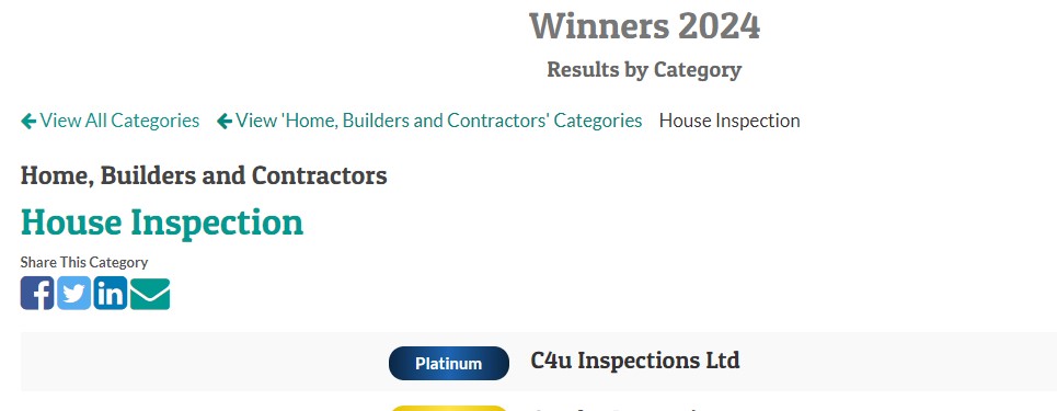 Kelowna 2024 Community Votes: c4u Inspections Ltd wins Platinum!